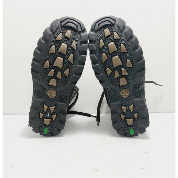 Timberland Boys Premium Leather Boots Mid Waterproof-Color Brown On Black-Size 1 - Picture 6 of 8